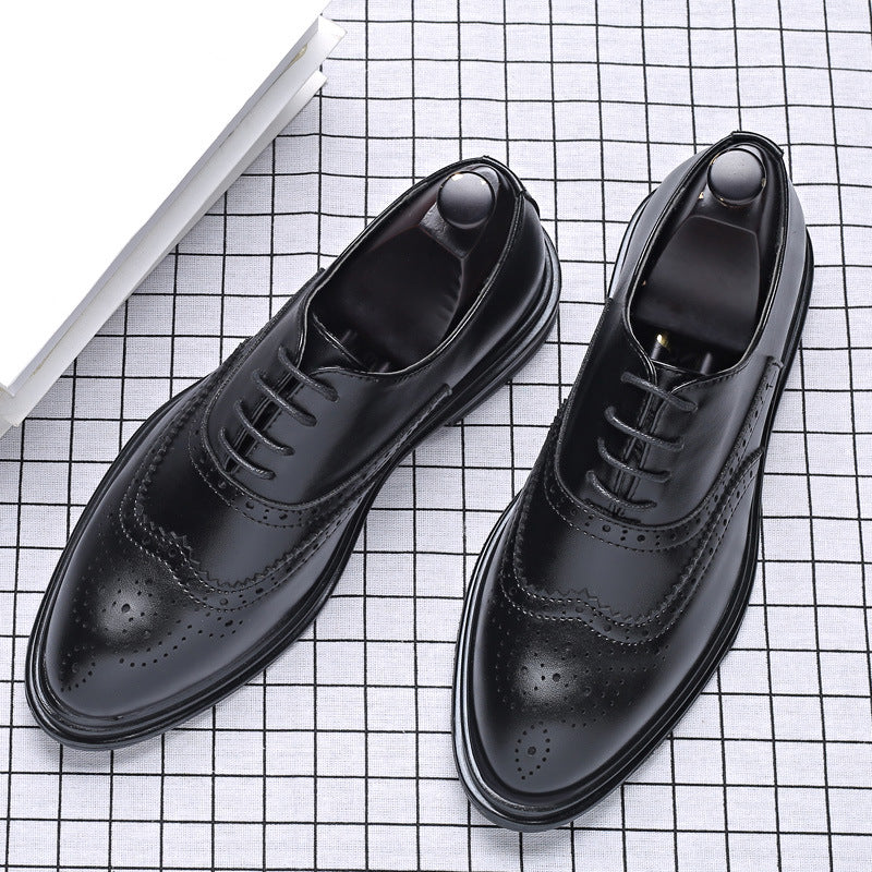 Fleece-Lined Leather Shoes – British Style for Winter & Weddings