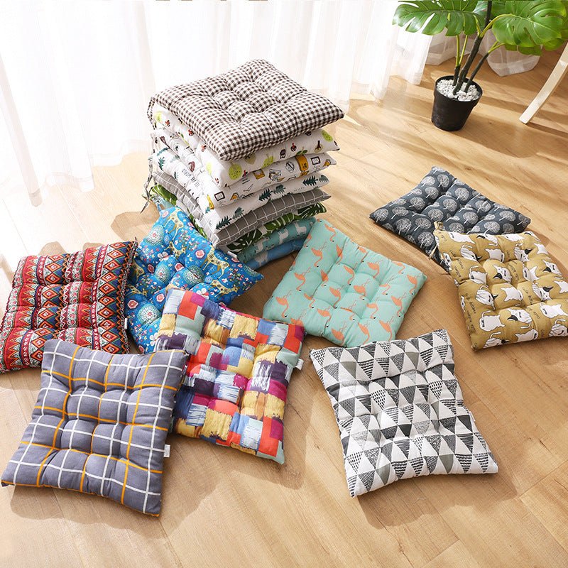 Student & Office Chair Cushion Cotton Linen Soft Pad