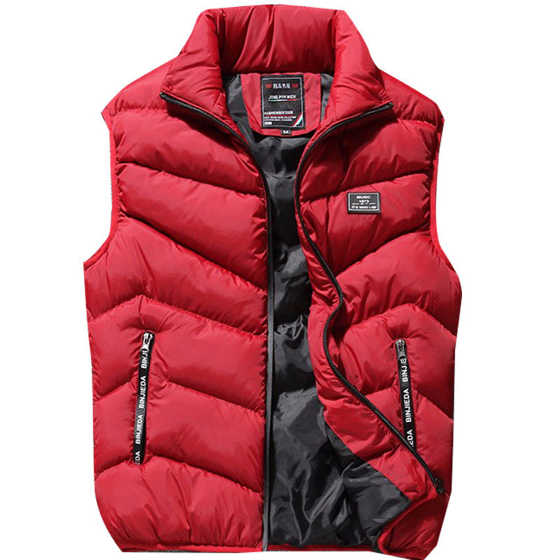 Men’s Thickened Down Cotton Vest Autumn Winter Korean Style