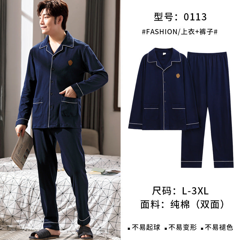 Men’s Cotton Loungewear – Long Sleeve Home Set