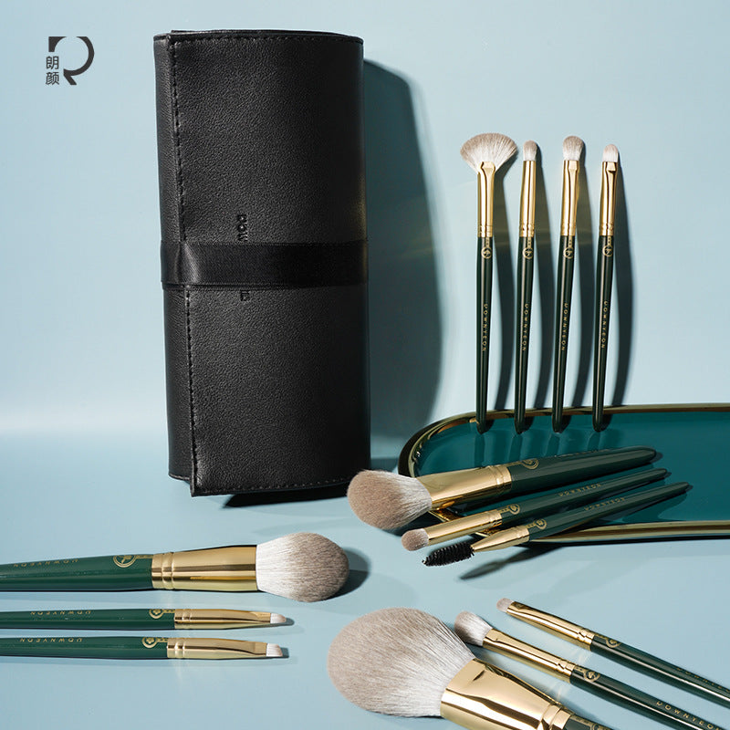 Langyan 13-Piece Wooden Handle Makeup Brush Set – Full Face Tools