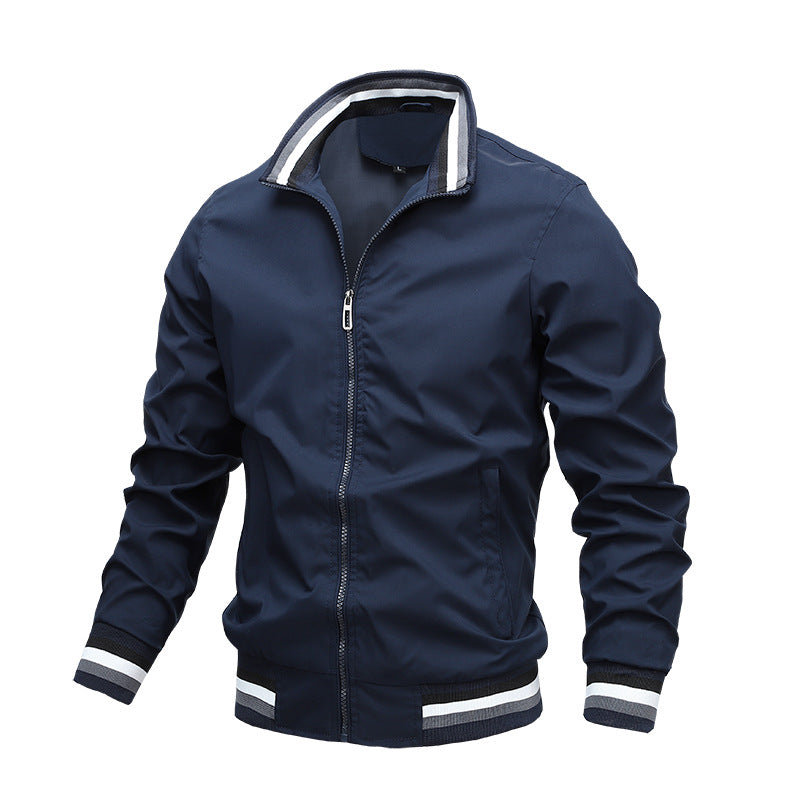 Men’s Casual Sports Jacket – Spring Autumn Solid Color