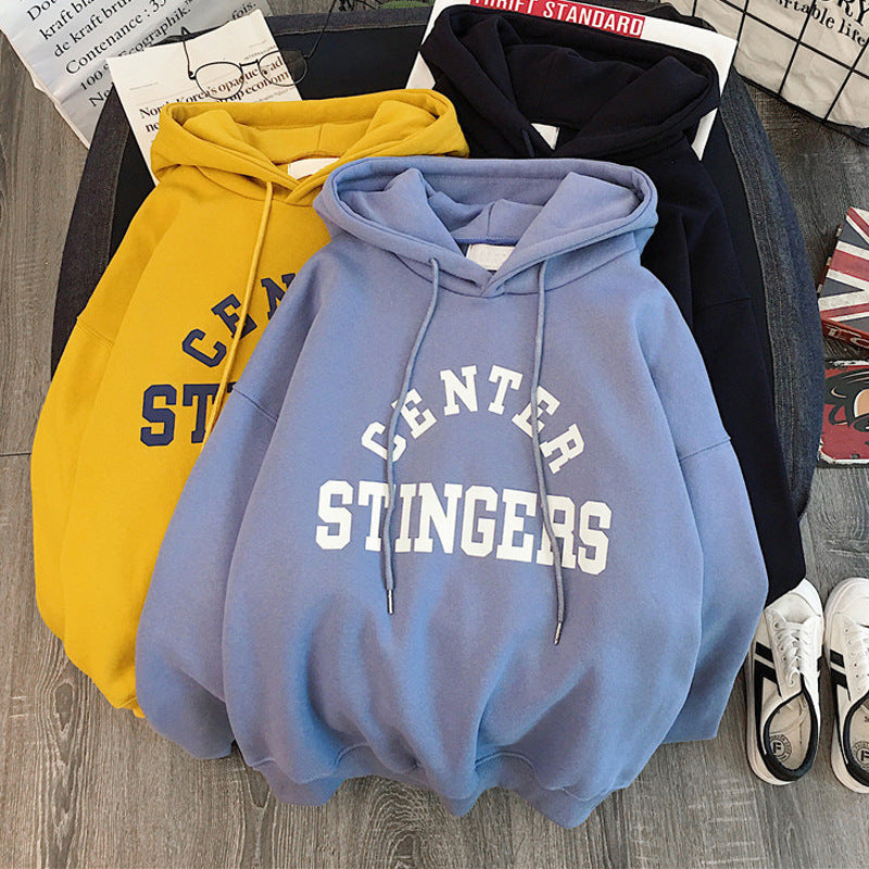 Women’s Fleece-Lined Loose Hoodie Jacket Plus Size