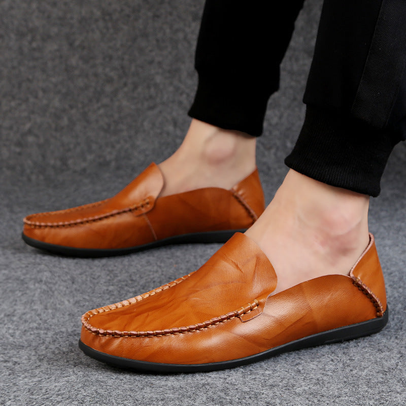INSTOCK-Men’s Soft-Soled Leather Shoes – British Casual Style