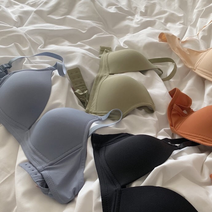 New Sendi French Triangle Bra – Thin Wireless Gathered Lingerie