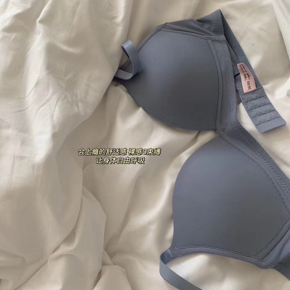 New Sendi French Triangle Bra – Thin Wireless Gathered Lingerie