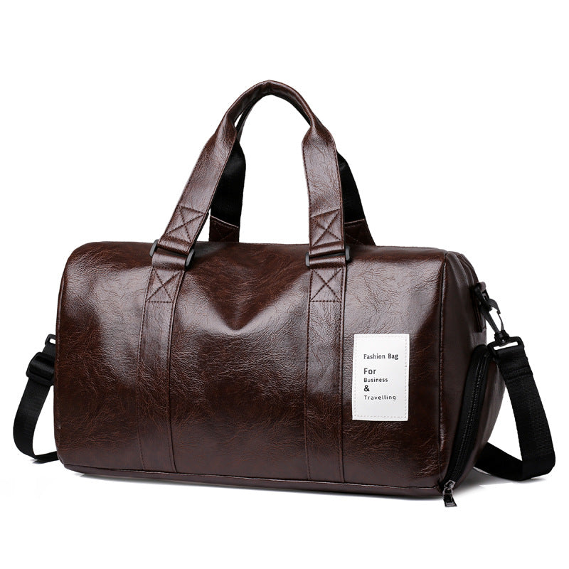 PU Leather Duffel Travel Bag – Waterproof Gym Handbag