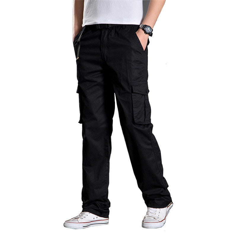 INSTOCK-Men’s Outdoor Cotton Work Pants Multi-Pocket Trousers