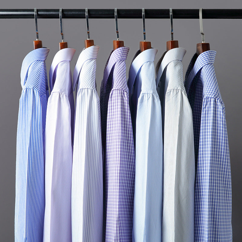 Non-Iron Business Shirt for Men – Striped & Casual