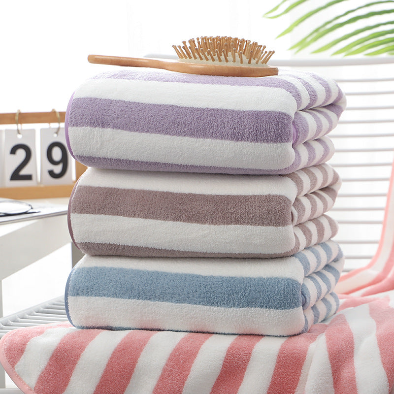 Ultra-Soft Coral Fleece Bath Towel – Quick-Dry & Elegant