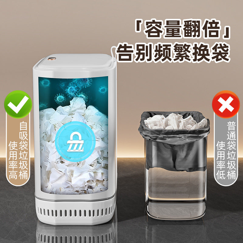 Large Capacity Trash Can for Bathroom Kitchen Narrow Bin Box
