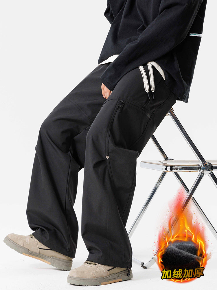 Men’s Outdoor Fleece-Lined Hiking & Workwear Pants