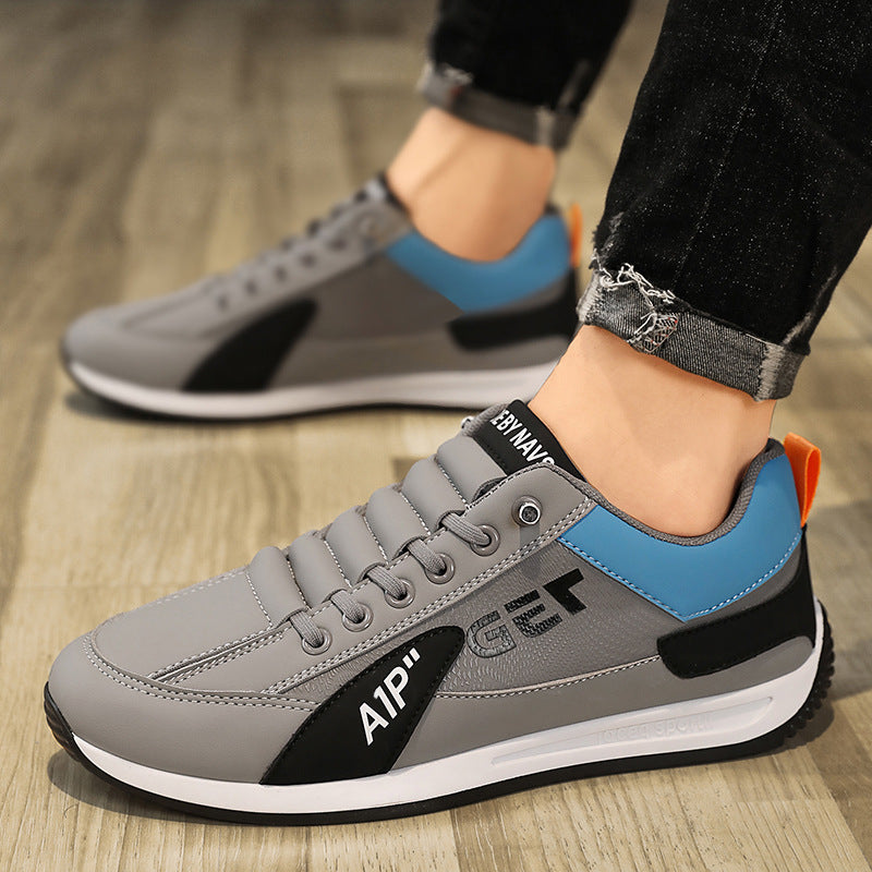 Men’s Leather Low-Top Casual Slip-On Shoes