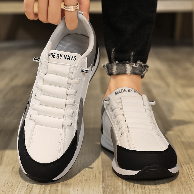 Men’s Leather Low-Top Casual Slip-On Shoes