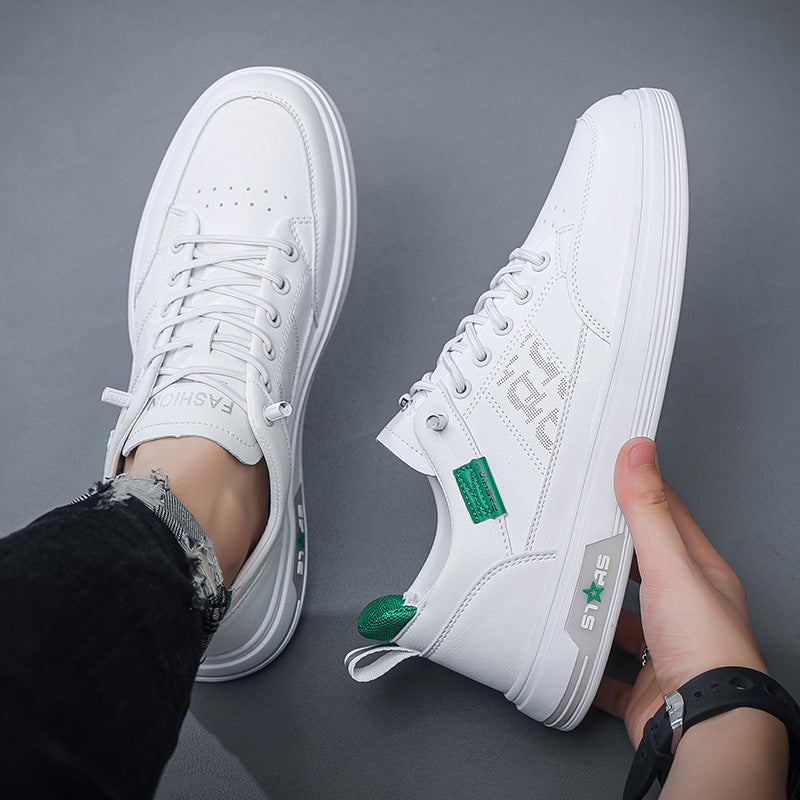 Men’s Breathable White Spring Shoes – Korean Style
