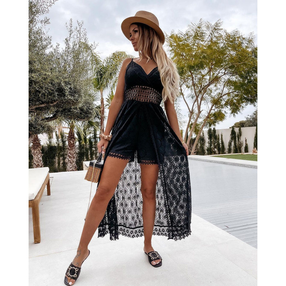 INS Hollow Sling Jumpsuit - Stylish Home & Holiday Wear