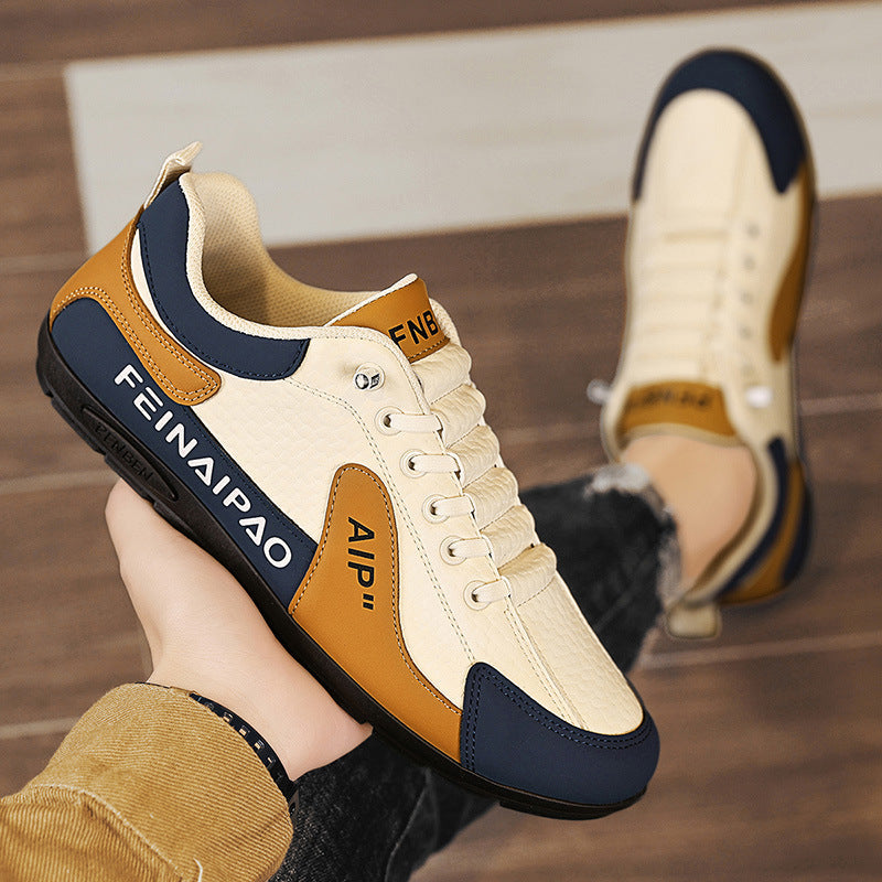 Men’s Four-Season Leather Slip-On Casual Shoes