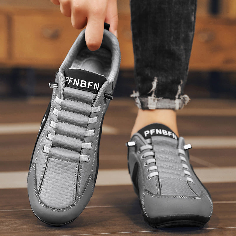 Men’s Four-Season Leather Slip-On Casual Shoes