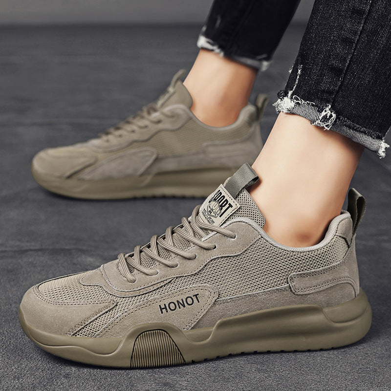Men’s Retro Low-Top Mesh Sneakers – Lightweight & Breathable