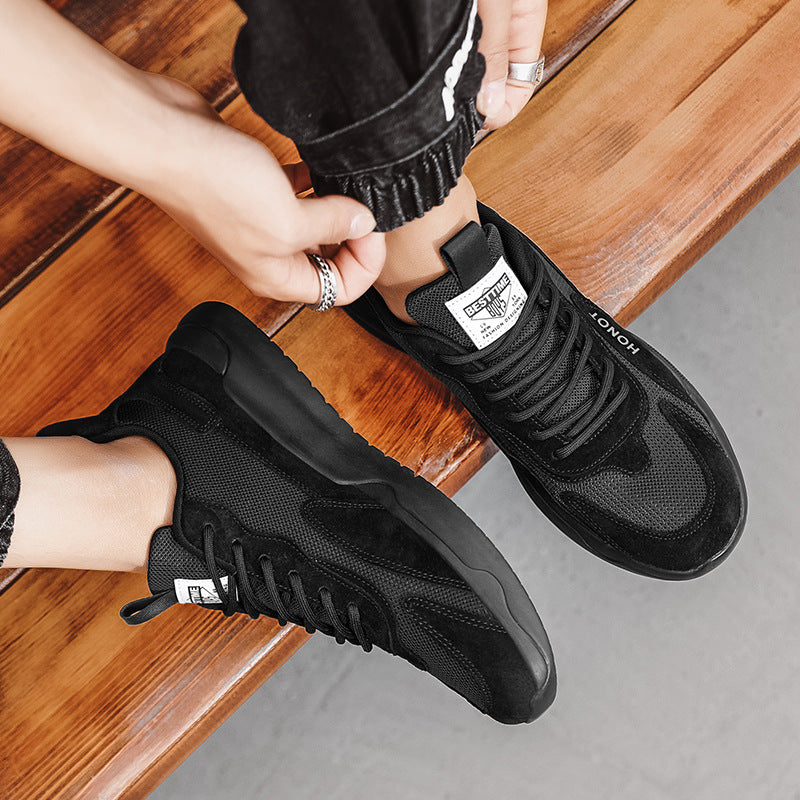 Men’s Retro Low-Top Mesh Sneakers – Lightweight & Breathable