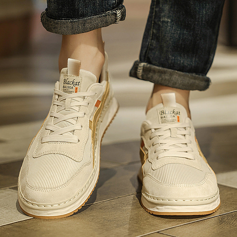 Men’s Summer Korean Retro Low-Top Lace-Up Sneakers