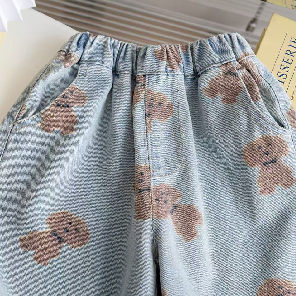 Kids Printed Soft Jeans Spring & Summer Casual Pants