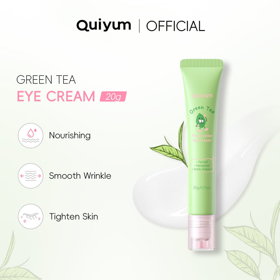 🍵 Quiyum Green Tea Triple Roll-On Eye Cream 20g