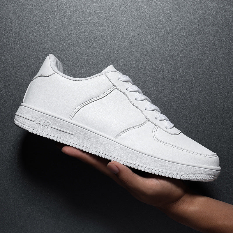 Men’s Large-Size White Casual Low-Top Sneakers