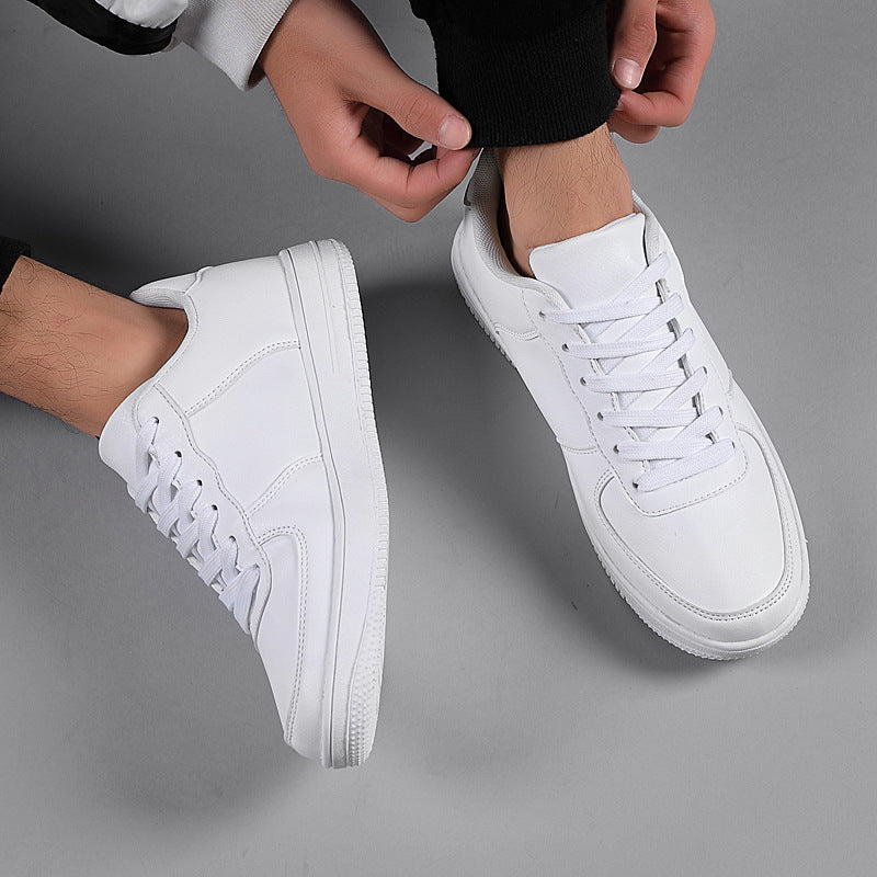 Men’s Large-Size White Casual Low-Top Sneakers