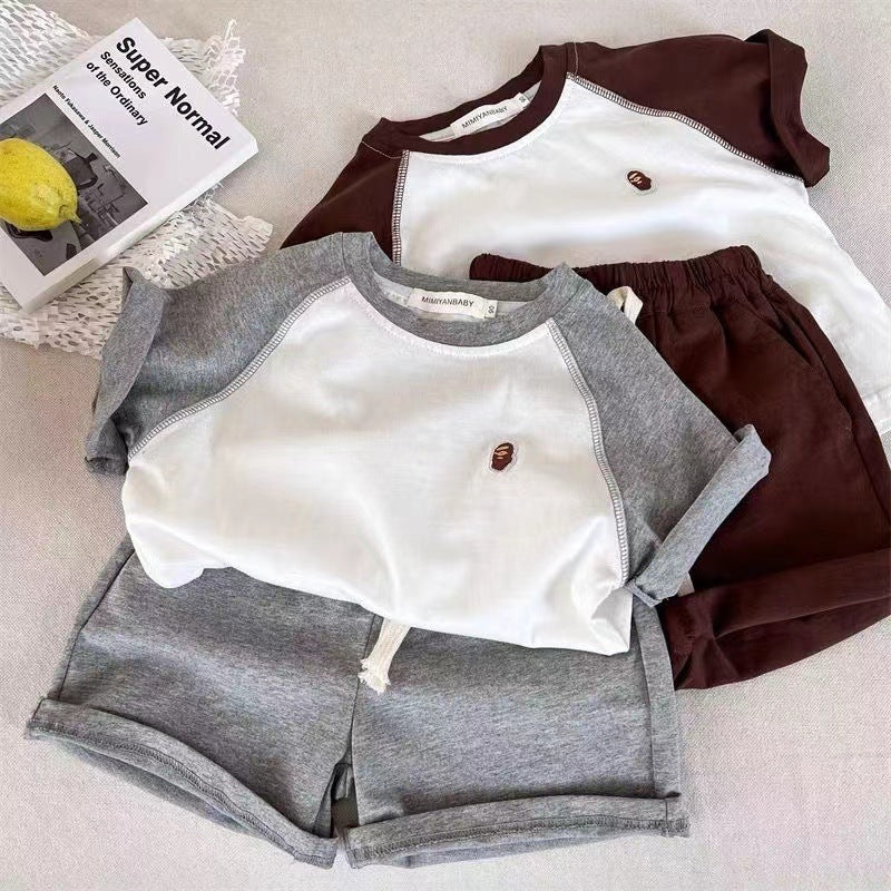 Kids Summer Cotton Sports Two-Piece Set