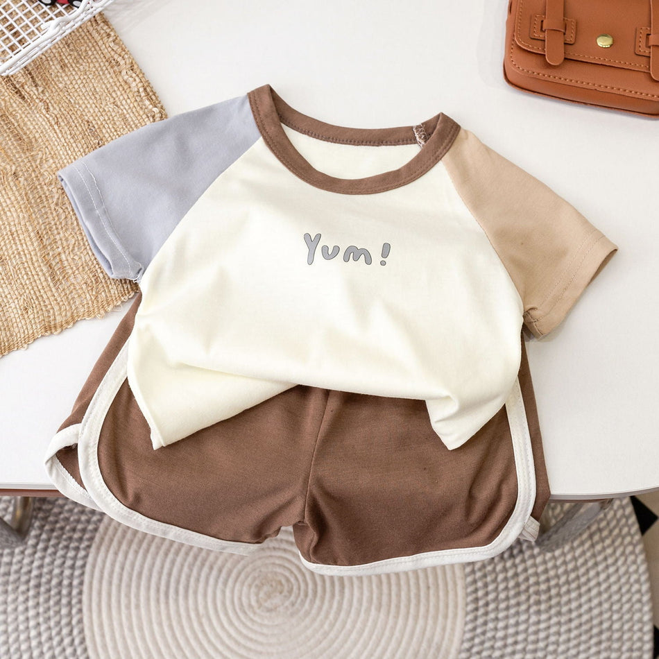 Kids Cartoon Sports Two-Piece Summer Outfit