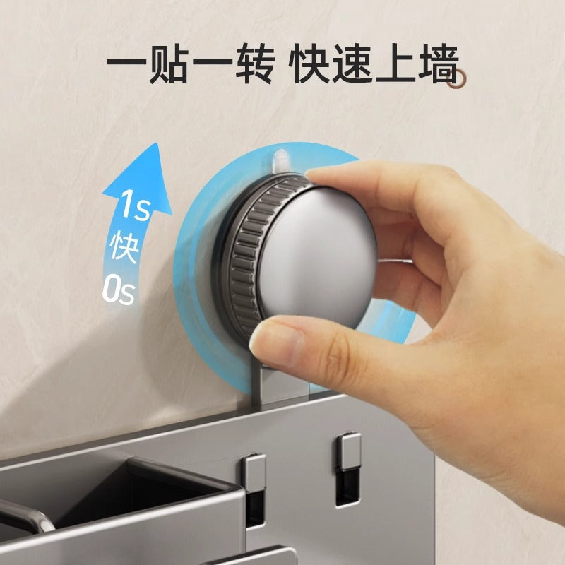 Suction Cup Toothbrush Holder Wall Mounted Bathroom Storage Rack