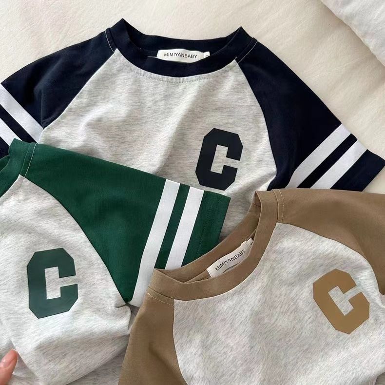 Kids Cotton Sports T-Shirt & Shorts Two-Piece Set