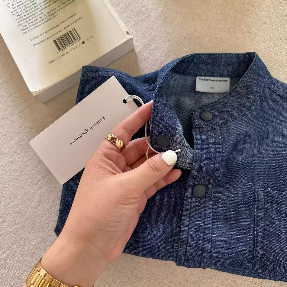 Kids Soft Denim Long-Sleeve Shirt Spring 2026
