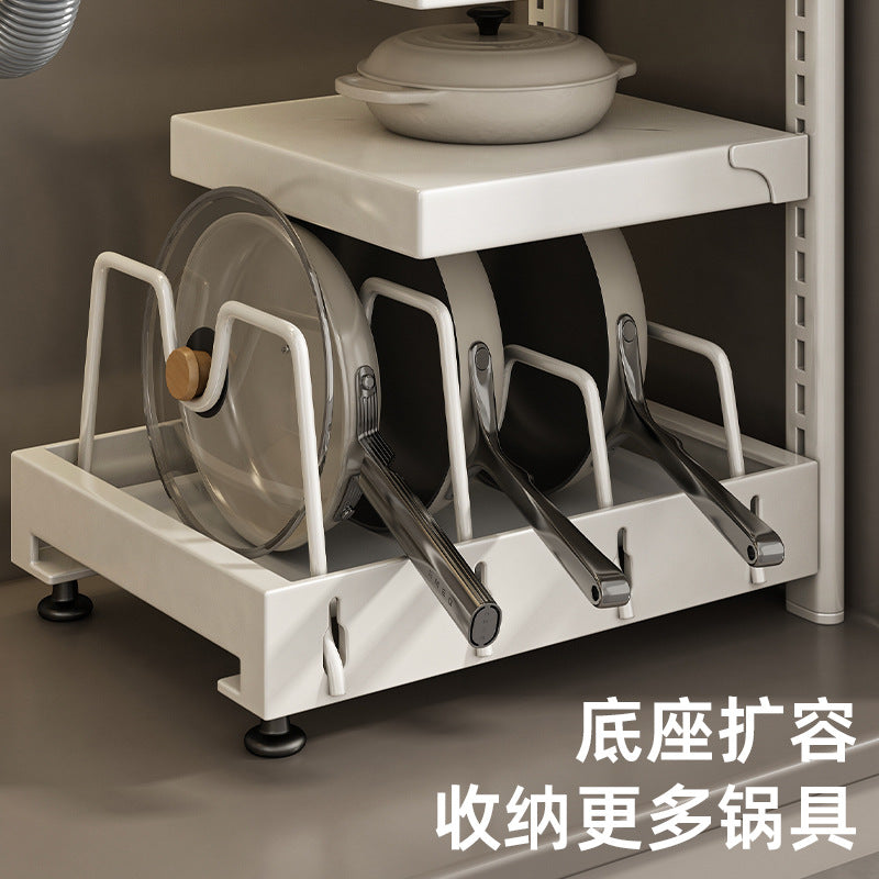 Under Sink Pot Storage Rack Multi Layer Kitchen Organizer Shelf