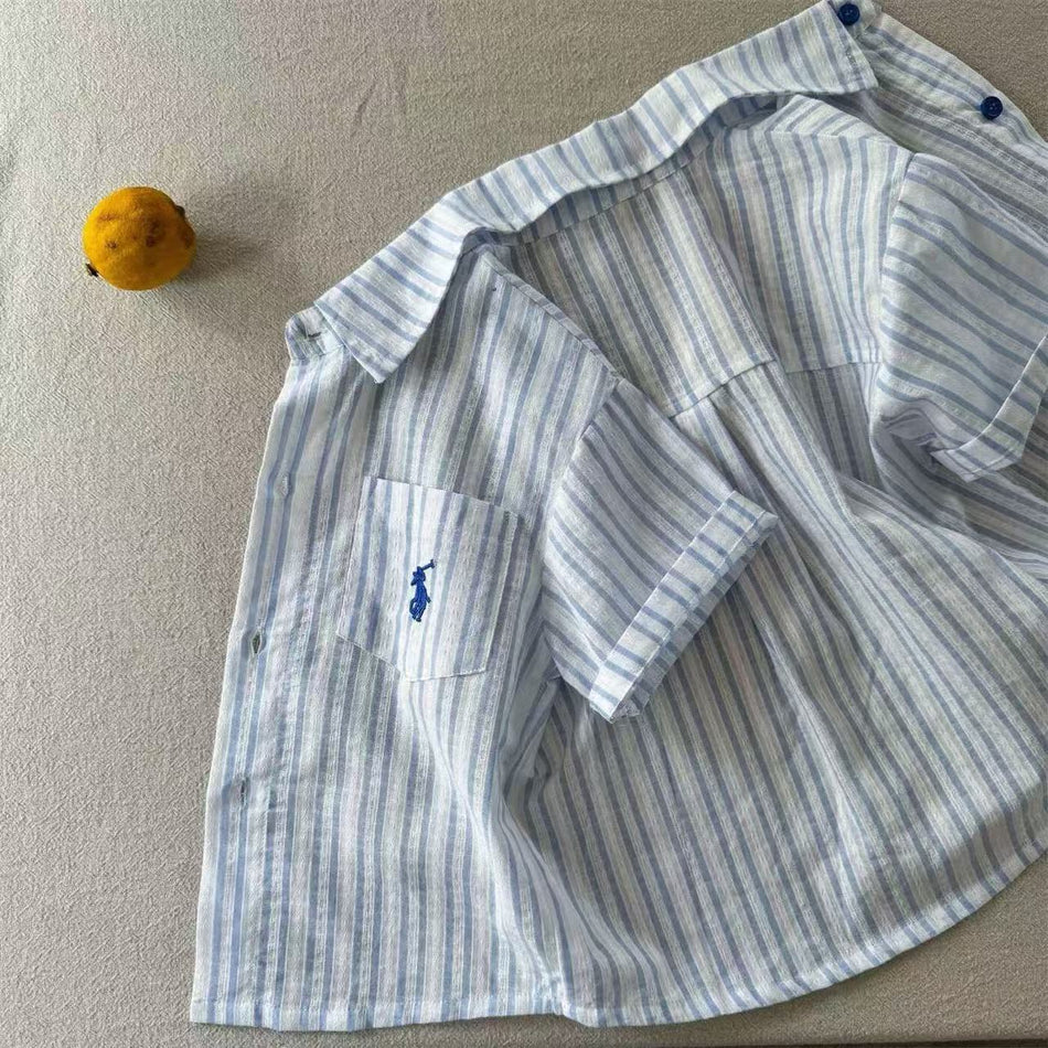 Kids Striped Short-Sleeve Summer Shirt 2026