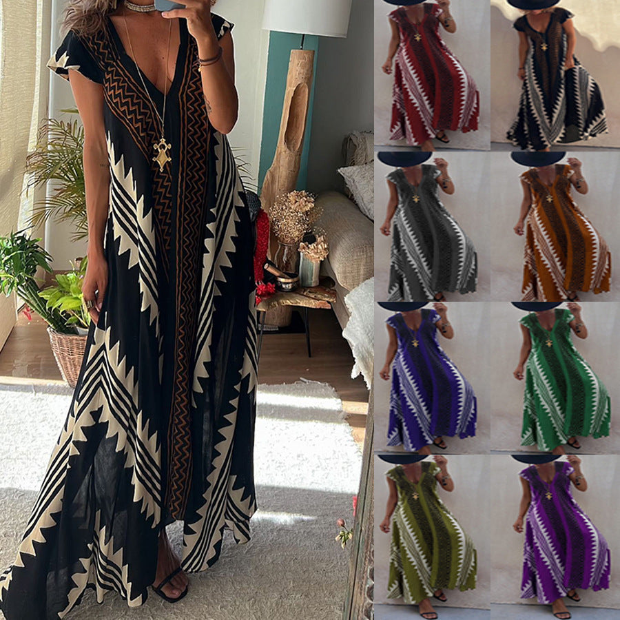 2026 Oversized Swing Vacation Dress - Amazon INS Style Casual