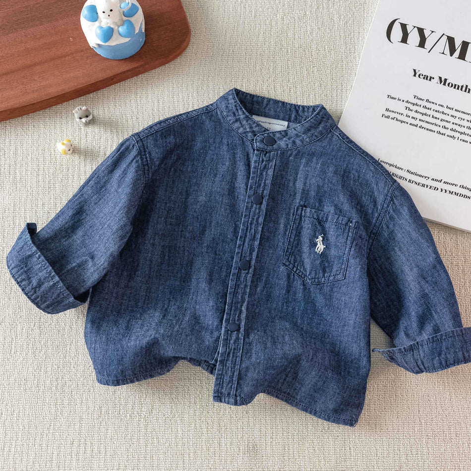 Kids Soft Denim Long-Sleeve Shirt Autumn 2026