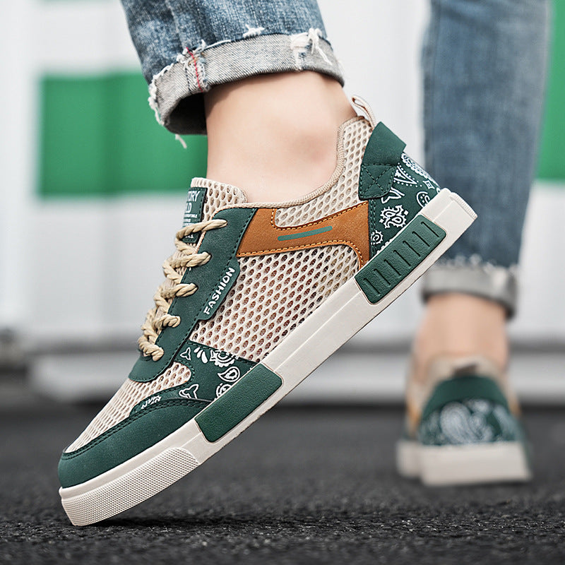 Men’s Large-Size 47 Breathable Mesh Casual Sneakers
