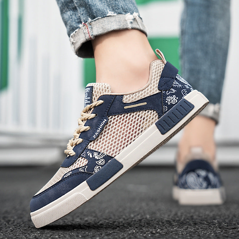 Men’s Large-Size 47 Breathable Mesh Casual Sneakers