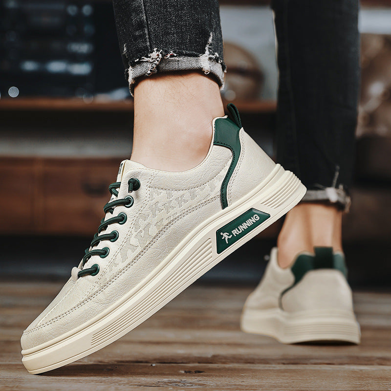 Men’s Four-Seasons Slip-On White Casual Sneakers