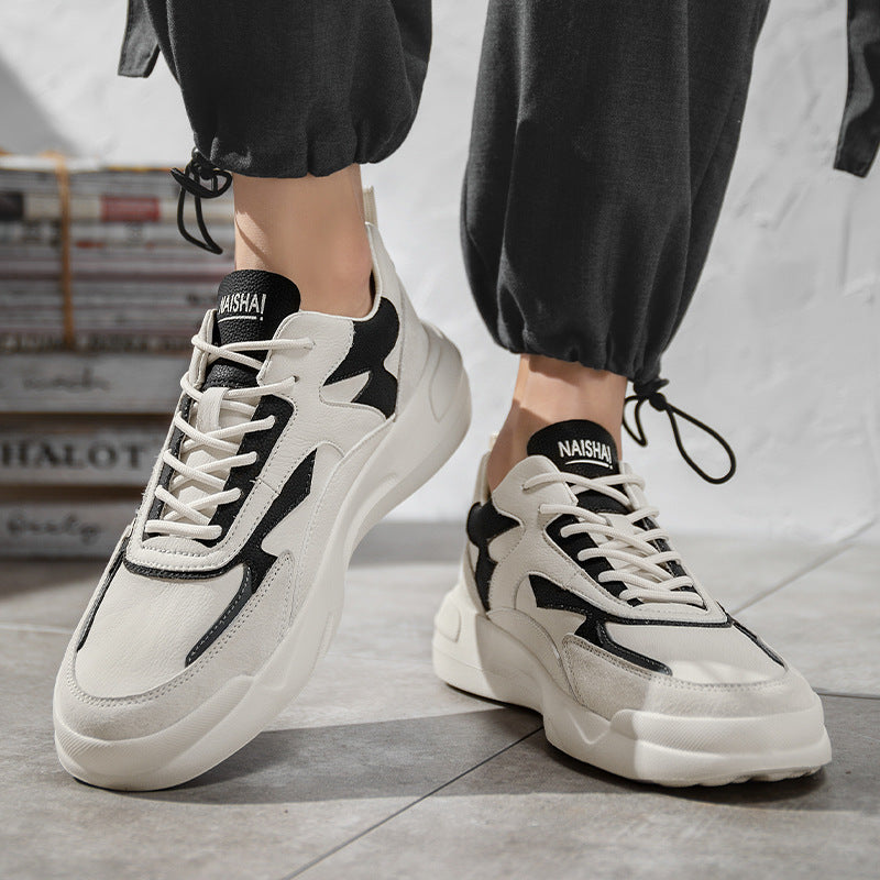 Men’s Autumn Color-Matching Platform Sneakers