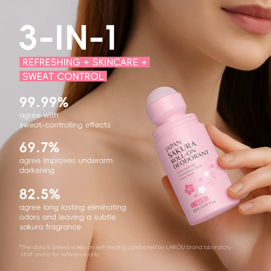 Laikou Japanese Cherry Blossom Deodorant Roller Ball 60ml