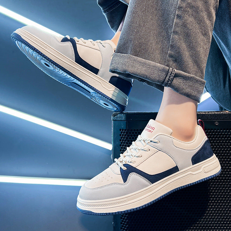 Men’s Harajuku-Style Color-Matching Casual Sneakers