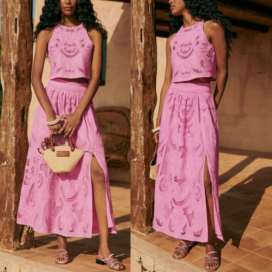 026 Sleeveless Pocket Two-Piece Suit - INS Casual Loose Vacation