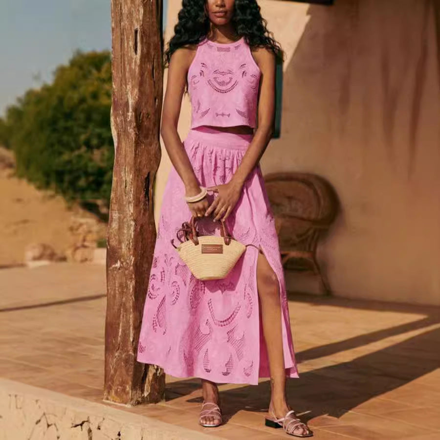 026 Sleeveless Pocket Two-Piece Suit - INS Casual Loose Vacation