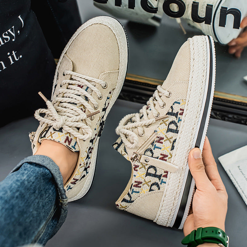 Men’s 2026 Spring-Summer Beijing Cloth Slip-On Shoes