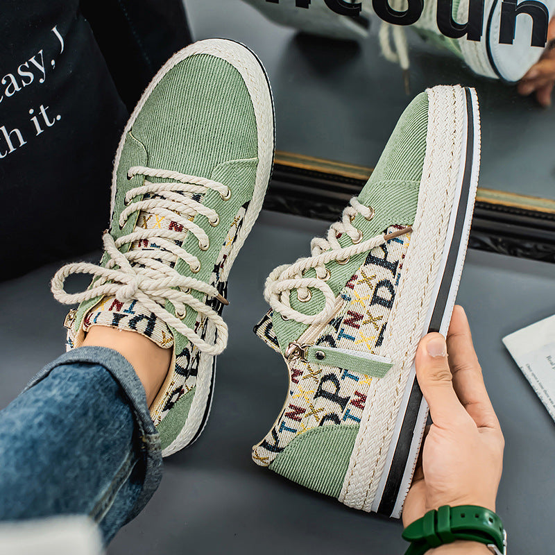 Men’s 2026 Spring-Summer Beijing Cloth Slip-On Shoes