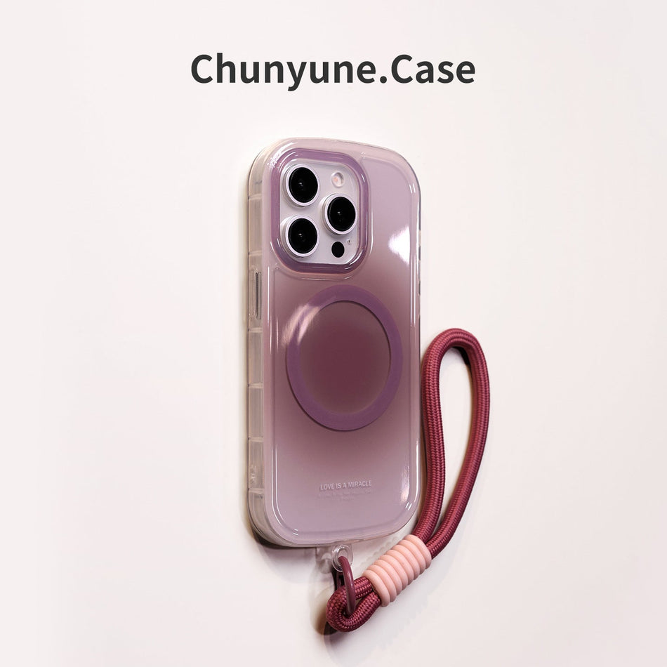 iPhone 16 Pro Max Gradient Magnetic Case with Lanyard