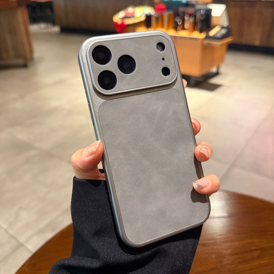 STOCK-iPhone 17 Pro Max Leather Pattern Anti-Stain Case